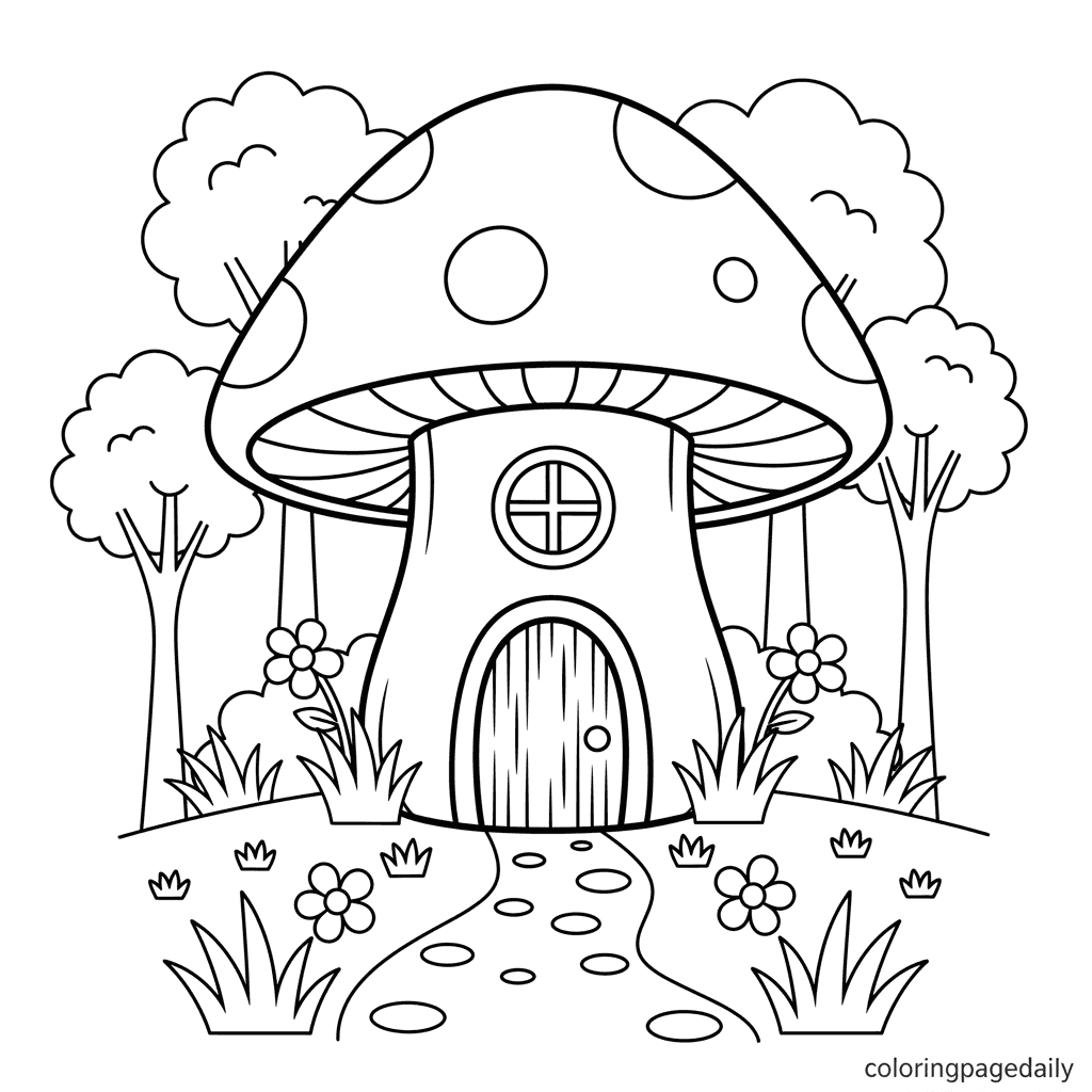 The Mushroom House in the Woods