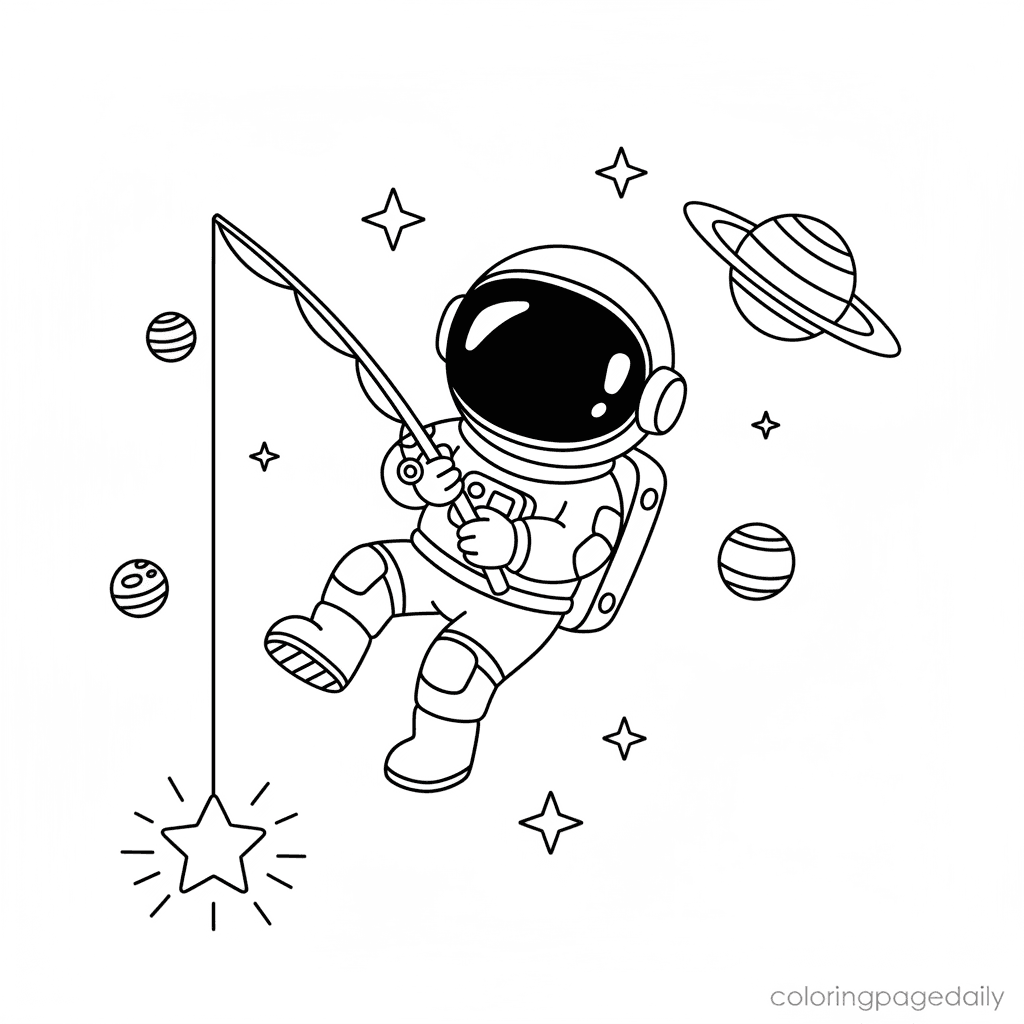 An Astronaut Gone Fishin'