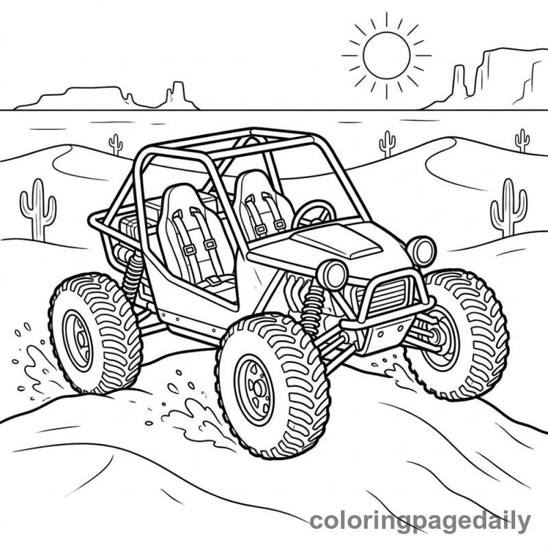 Rugged Dune Buggy - Daily printable coloring page in Vehicle category